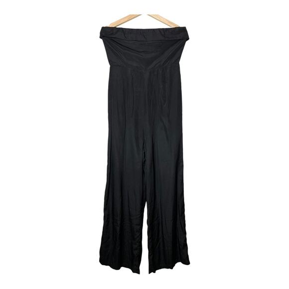 Princess Polly NWT Josia Strapless Black Jumpsuit Sz 6 Pockets - Picture 3 of 7